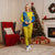 Ukraine Christmas Pajama Set with Howling Wolf Sunflower Tree and Traditional Ornament Design - Wonder Print Shop
