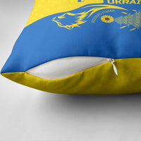 Ukraine Christmas Pillow Cover with Howling Wolf Sunflower Tree and Traditional Ornament Design - Wonder Print Shop