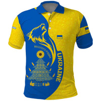 Ukraine Christmas Polo Shirt with Howling Wolf Sunflower Tree and Traditional Ornament Design - Wonder Print Shop