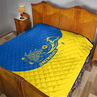 Ukraine Christmas Quilt with Howling Wolf Sunflower Tree and Traditional Ornament Design - Wonder Print Shop