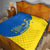 Ukraine Christmas Quilt with Howling Wolf Sunflower Tree and Traditional Ornament Design - Wonder Print Shop