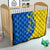 Ukraine Christmas Quilt with Howling Wolf Sunflower Tree and Traditional Ornament Design - Wonder Print Shop
