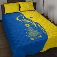 Ukraine Christmas Quilt Bed Set with Howling Wolf Sunflower Tree and Traditional Ornament Design - Wonder Print Shop