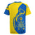Ukraine Christmas Rugby Jersey with Howling Wolf Sunflower Tree and Traditional Ornament Design - Wonder Print Shop