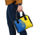 Ukraine Christmas Shoulder Handbag with Howling Wolf Sunflower Tree and Traditional Ornament Design - Wonder Print Shop