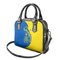 Ukraine Christmas Shoulder Handbag with Howling Wolf Sunflower Tree and Traditional Ornament Design - Wonder Print Shop