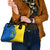 Ukraine Christmas Shoulder Handbag with Howling Wolf Sunflower Tree and Traditional Ornament Design - Wonder Print Shop