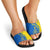Ukraine Christmas Slide Sandals with Howling Wolf Sunflower Tree and Traditional Ornament Design - Wonder Print Shop