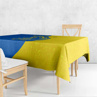 Ukraine Christmas Tablecloth with Howling Wolf Sunflower Tree and Traditional Ornament Design - Wonder Print Shop