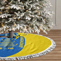 Ukraine Christmas Tree Skirt with Howling Wolf Sunflower Tree and Traditional Ornament Design - Wonder Print Shop
