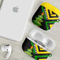 Zimbabwe Christmas AirPods Case with Flag Colors Xmas Tree and Holiday - Wonder Print Shop