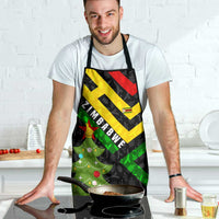 Zimbabwe Christmas Apron with Flag Colors Xmas Tree and Holiday - Wonder Print Shop
