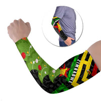 Zimbabwe Christmas Arm Sleeves with Flag Colors Xmas Tree and Holiday - Wonder Print Shop