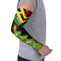 Zimbabwe Christmas Arm Sleeves with Flag Colors Xmas Tree and Holiday - Wonder Print Shop