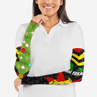 Zimbabwe Christmas Arm Sleeves with Flag Colors Xmas Tree and Holiday - Wonder Print Shop