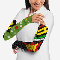 Zimbabwe Christmas Arm Sleeves with Flag Colors Xmas Tree and Holiday - Wonder Print Shop