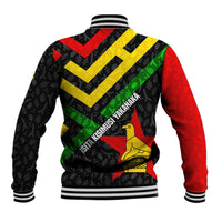 Zimbabwe Christmas Baseball Jacket with Flag Colors Xmas Tree and Holiday - Wonder Print Shop