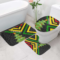 Zimbabwe Christmas Bathroom Set with Flag Colors Xmas Tree and Holiday - Wonder Print Shop