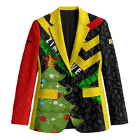 Zimbabwe Christmas Blazer with Flag Colors Xmas Tree and Holiday - Wonder Print Shop