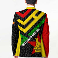 Zimbabwe Christmas Blazer with Flag Colors Xmas Tree and Holiday - Wonder Print Shop