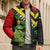 Zimbabwe Christmas Bomber Puffer Jacket with Flag Colors Xmas Tree and Holiday - Wonder Print Shop