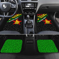Zimbabwe Christmas Car Mats with Flag Colors Xmas Tree and Holiday - Wonder Print Shop