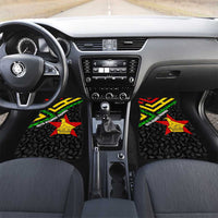 Zimbabwe Christmas Car Mats with Flag Colors Xmas Tree and Holiday - Wonder Print Shop