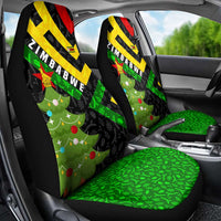 Zimbabwe Christmas Car Seat Cover with Flag Colors Xmas Tree and Holiday - Wonder Print Shop