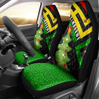 Zimbabwe Christmas Car Seat Cover with Flag Colors Xmas Tree and Holiday - Wonder Print Shop