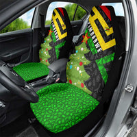 Zimbabwe Christmas Car Seat Cover with Flag Colors Xmas Tree and Holiday - Wonder Print Shop