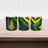 Zimbabwe Christmas Ceramic Mug with Flag Colors Xmas Tree and Holiday - Wonder Print Shop