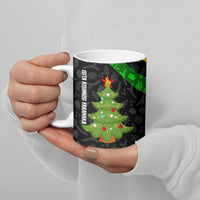 Zimbabwe Christmas Ceramic Mug with Flag Colors Xmas Tree and Holiday - Wonder Print Shop