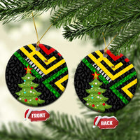 Zimbabwe Christmas Ceramic Ornament with Flag Colors Xmas Tree and Holiday - Wonder Print Shop