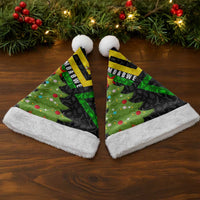 Zimbabwe Christmas Santa Hat with Flag Colors Xmas Tree and Holiday - Wonder Print Shop