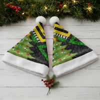 Zimbabwe Christmas Santa Hat with Flag Colors Xmas Tree and Holiday - Wonder Print Shop