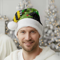 Zimbabwe Christmas Santa Hat with Flag Colors Xmas Tree and Holiday - Wonder Print Shop