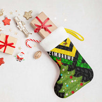 Zimbabwe Christmas Stocking with Flag Colors Xmas Tree and Holiday - Wonder Print Shop
