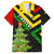 Zimbabwe Christmas Family Matching Long Sleeve Bodycon Dress and Hawaiian Shirt with Flag Colors Xmas Tree and Holiday - Wonder Print Shop