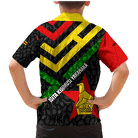 Zimbabwe Christmas Family Matching Mermaid Dress and Hawaiian Shirt with Flag Colors Xmas Tree and Holiday - Wonder Print Shop