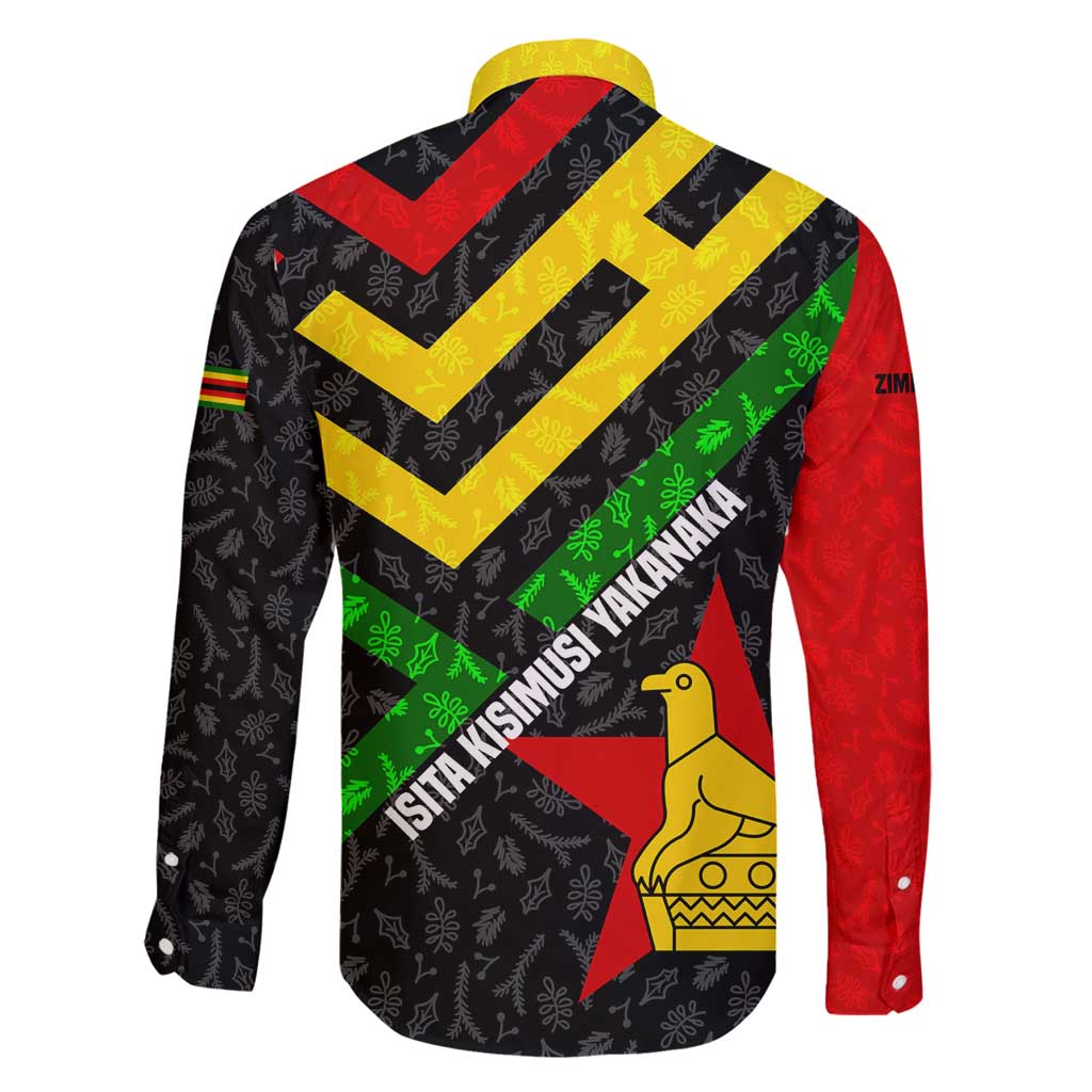 Zimbabwe Christmas Family Matching Mermaid Dress and Hawaiian Shirt with Flag Colors Xmas Tree and Holiday - Wonder Print Shop