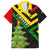 Zimbabwe Christmas Family Matching Off The Shoulder Long Sleeve Dress and Hawaiian Shirt with Flag Colors Xmas Tree and Holiday - Wonder Print Shop
