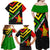 Zimbabwe Christmas Family Matching Off Shoulder Maxi Dress and Hawaiian Shirt with Flag Colors Xmas Tree and Holiday - Wonder Print Shop
