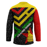 Zimbabwe Christmas Hockey Jersey with Flag Colors Xmas Tree and Holiday - Wonder Print Shop