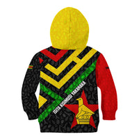 Zimbabwe Christmas Kid Hoodie with Flag Colors Xmas Tree and Holiday - Wonder Print Shop