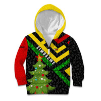 Zimbabwe Christmas Kid Hoodie with Flag Colors Xmas Tree and Holiday - Wonder Print Shop