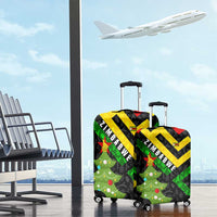 Zimbabwe Christmas Luggage Cover with Flag Colors Xmas Tree and Holiday - Wonder Print Shop