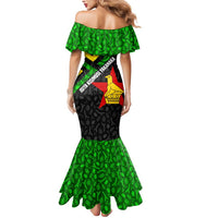 Zimbabwe Christmas Mermaid Dress with Flag Colors Xmas Tree and Holiday - Wonder Print Shop