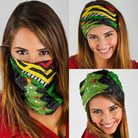 Zimbabwe Christmas Neck Gaiter with Flag Colors Xmas Tree and Holiday - Wonder Print Shop