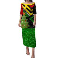 Zimbabwe Christmas Puletasi with Flag Colors Xmas Tree and Holiday - Wonder Print Shop