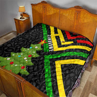 Zimbabwe Christmas Quilt with Flag Colors Xmas Tree and Holiday - Wonder Print Shop